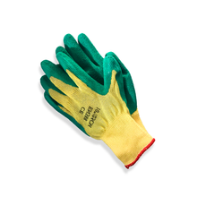 Load image into Gallery viewer, Grovida Firm Grip latex Dipped Gardening Gloves - Yellow/Green
