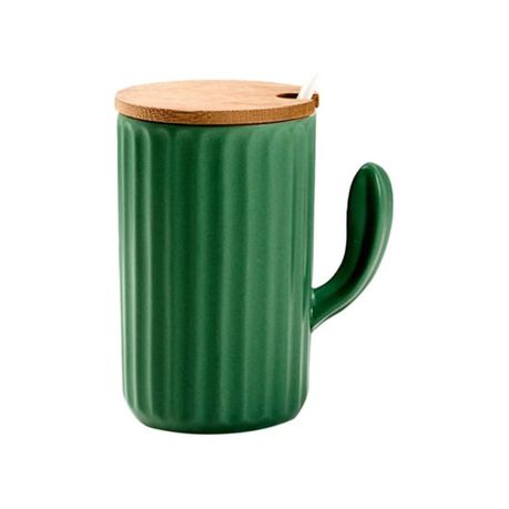 Cactus Mug with Lid and Spoon Buy Online in Zimbabwe thedailysale.shop