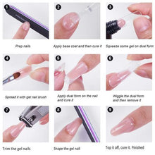 Load image into Gallery viewer, Polygel Nail Extension Kit + UV LED Nail Lamp - Rainbow Color Selection
