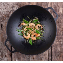 Load image into Gallery viewer, Victoria 36cm Enamelled Cast Iron Wok with Wide Handles
