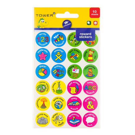 TOWER Reward Subject Stickers Value Pack 240 Stickers