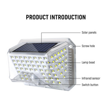 Load image into Gallery viewer, IP65 Waterproof Solar Power Motion Sensor LED Wall Light - 2 Pack
