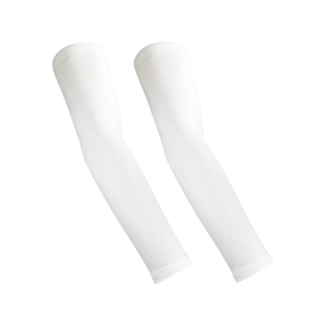 Sports Arm Sleeves - 1 Pair White