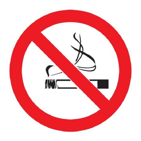 Safety Sign - No Smoking 150x150mm - White ABS 5 Pack