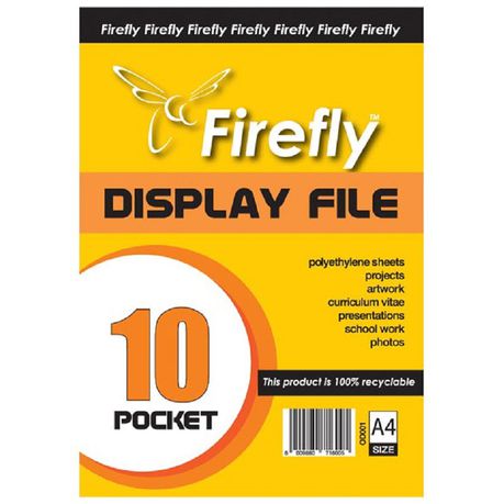 Firefly Pocket File 10 Page A4 (Display Book)