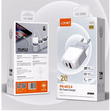 Load image into Gallery viewer, Travel Charger &amp; Data cable - PD(Type -C) + QC3.0- 18W - Type- C
