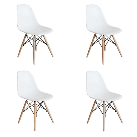 4 x Childrens Wooden Leg Chair - White Buy Online in Zimbabwe thedailysale.shop