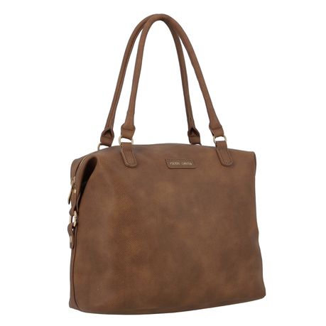 Pierre Cardin Dafney Relaxed Barrel Bag Choc Buy Online in Zimbabwe thedailysale.shop