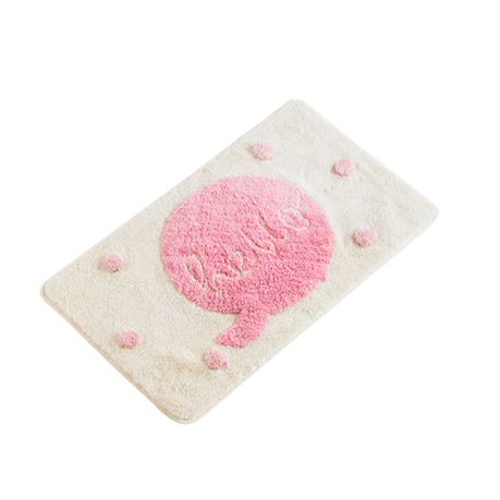 Non-Slip Pink 'Hello' Printed Bathroom Mat Buy Online in Zimbabwe thedailysale.shop