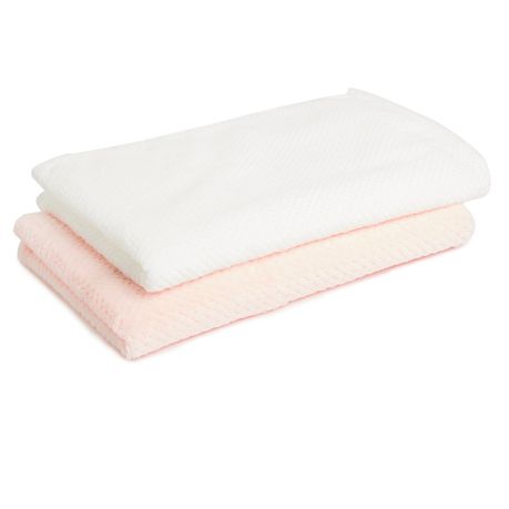 George & Mason Baby - Waffle Blanket Value Pack Pink & White