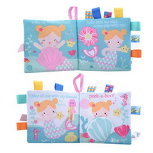 Load image into Gallery viewer, Soft Baby Label Cloth Book - Little Mermaid&#39;s Lovely Day
