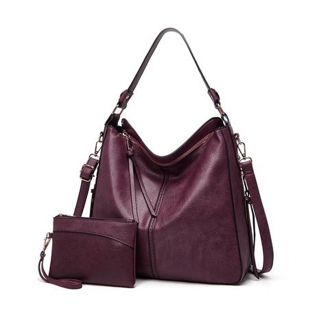 Ladies Mahogany Satchel Shoulder Handbag with Sub Bag - HB-YL9035-MG Buy Online in Zimbabwe thedailysale.shop