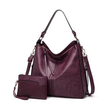 Load image into Gallery viewer, Ladies Mahogany Satchel Shoulder Handbag with Sub Bag - HB-YL9035-MG
