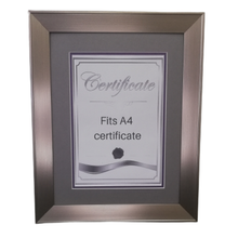 Load image into Gallery viewer, NWU Graduation Certificate Frame - A4 - Silver, Grey &amp; Purple
