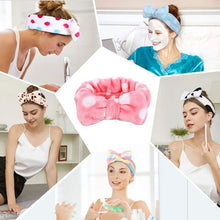 Load image into Gallery viewer, Styleberry Bowknot Soft Fleece Cosmetic Spa Headbands - 6 pack
