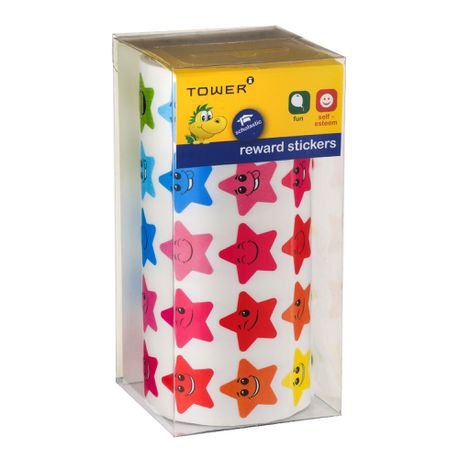 TOWER Stars with Happy Faces Roll 1000 Stickers Buy Online in Zimbabwe thedailysale.shop