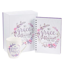 Load image into Gallery viewer, My Grace Is Sufficient Gift Set - Journal And Mug Boxed Set
