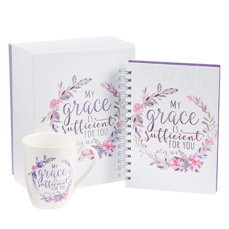 My Grace Is Sufficient Gift Set - Journal And Mug Boxed Set