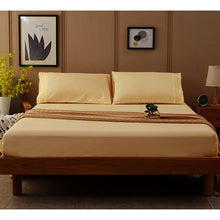 Load image into Gallery viewer, Wrinkle Resistant Super King Sheet Set Caramel Gold 4 Piece Bedding
