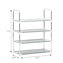 Load image into Gallery viewer, Gretmol 4 Tier Stackable Shoe Rack - Grey
