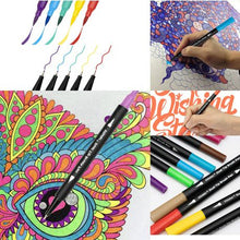 Load image into Gallery viewer, 24 Set Dual Tip Brush Marker Fineliner Paint Highlighter Pen Set Arts Craft
