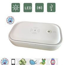 Load image into Gallery viewer, 3-in-1 Fast Wireless Charger UV Sanitizer Box with Aromatherapy - White
