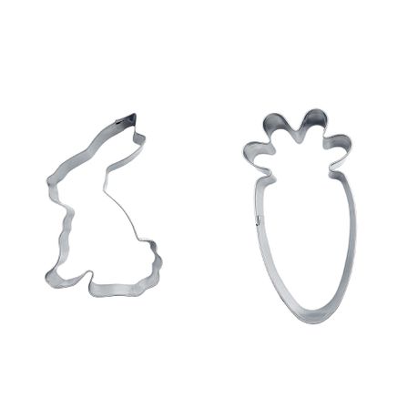 Bunny and Carrot Stainless Steel Cookie Cutter Set Buy Online in Zimbabwe thedailysale.shop