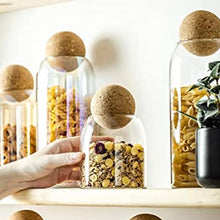 Load image into Gallery viewer, DH - Kitchen and Pantry Glass Storage Containers with Wooden Sealing Balls
