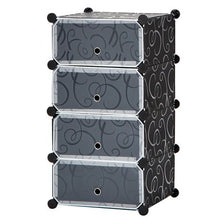 Load image into Gallery viewer, Gretmol 4 Tier Stackable Shoe Rack - Black
