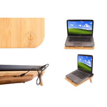 Load image into Gallery viewer, College Originals Bamboo Laptop Cooler Stand / Riser
