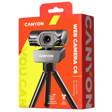 Load image into Gallery viewer, Canyon 2K Quad HD Webcam with Noise Reduction Microphone with Tripod
