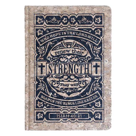 SOKHO Christian Inspired Gifting Strength Cork Notebook Journal