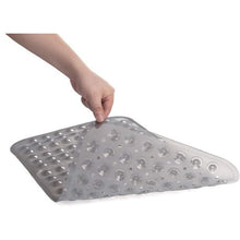 Load image into Gallery viewer, Non-Slip PVC Bathroom Bath/Shower Mat Polka Dot Texture Transparent Grey M
