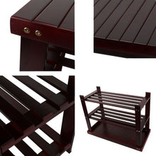 Load image into Gallery viewer, Super Crew Multi-Functional Bamboo Bench Organizer Storage Shelf
