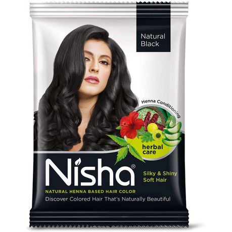 20 sachets Nisha Henna Based Natura Hair Color 10g Each No Ammonia Black Buy Online in Zimbabwe thedailysale.shop