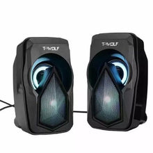 Load image into Gallery viewer, T-WOLF S11 High-end Led gaming Light Desktop speakers
