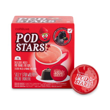 Podstars Strawberry Milkshake NESCAFE Dolce Gusto Compatible Kiddies Pods