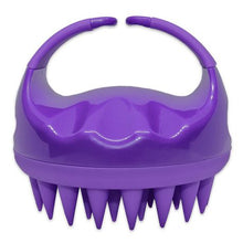 Load image into Gallery viewer, Dewy - Silicone Shampoo Brush / Hair Scalp Massager / Shower Brush (Purple)
