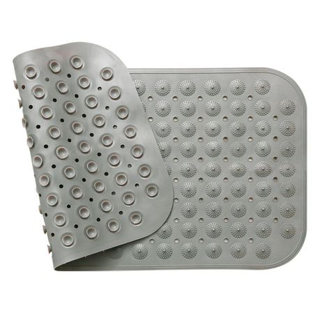 Non-Slip PVC Bathroom Bath / Shower Mat with Polka Dot Texture Light Grey Buy Online in Zimbabwe thedailysale.shop