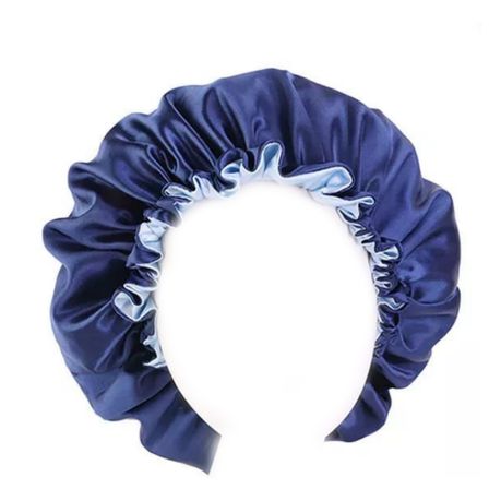 Navy and Light Blue Comfortable Reversible Satin Bonnet Sleeping Cap Buy Online in Zimbabwe thedailysale.shop