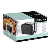 Load image into Gallery viewer, Eiger Alinea Nero Series 2-Slice Stainless Steel Toaster
