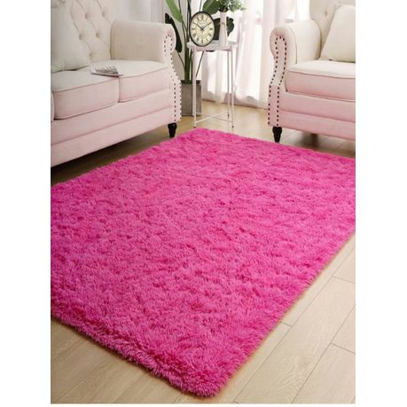 Soft Shaggy Rug - Pink Buy Online in Zimbabwe thedailysale.shop