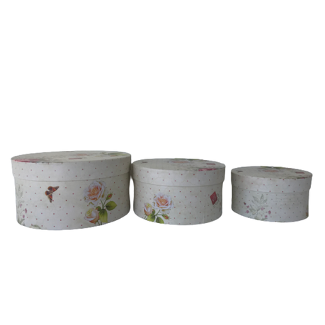 Cottonbox Set Of 3 Hat Boxes - Beige Buy Online in Zimbabwe thedailysale.shop