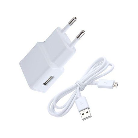 Compatible Samsung & Other Smartphone Charger (Micro USB Cable & Wall Adap)