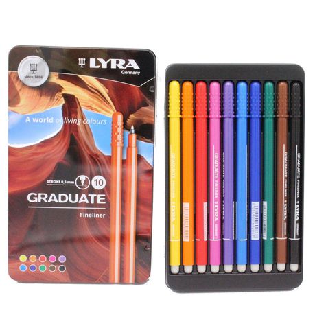 Tin Box 10 Lyra Graduate Fineliner