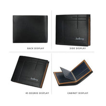 Load image into Gallery viewer, Baellerry Men&#39;s Hamilton PU BiFold Wallet Black
