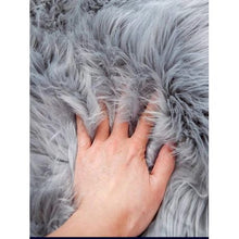 Load image into Gallery viewer, Grey 2 Tone Fluffy Sheep Faux-Carpet \Rug(180x150cm)
