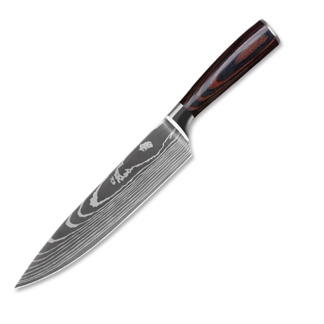 Lifespace Damascus Style 5CR15 Kitchen Chef Knife in a Gift Box