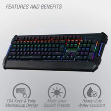 Load image into Gallery viewer, VX Gaming Reinforce Series Mechanical Rainbow Lighting Keyboard
