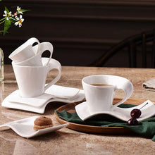 Load image into Gallery viewer, Wavy Cup &amp; Saucer Set – (12 piece)
